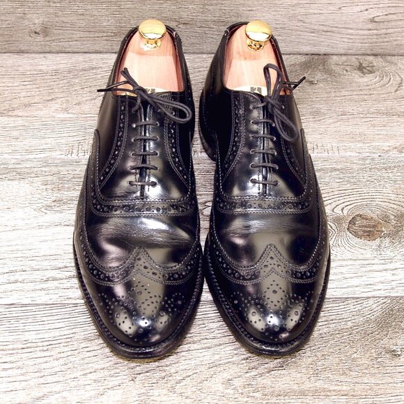 Allen Edmonds LLOYD Wingtip Oxford 8 D Black * add $15 new Cedar Trees main image 12